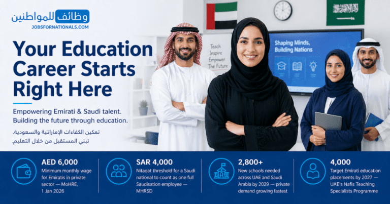 Education and teaching jobs for Emirati and Saudi nationals in UAE and Saudi Arabia Title: Education Teaching Jobs UAE Saudi Nationals | JobsForNationals