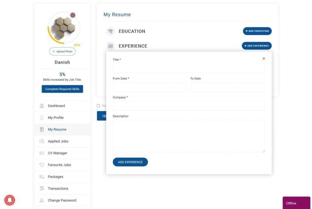 Job Seeker Dashboard 9