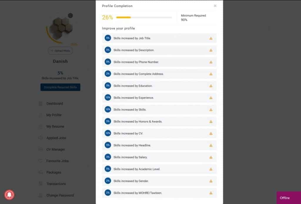 Job Seeker Dashboard 10